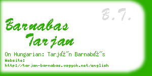 barnabas tarjan business card